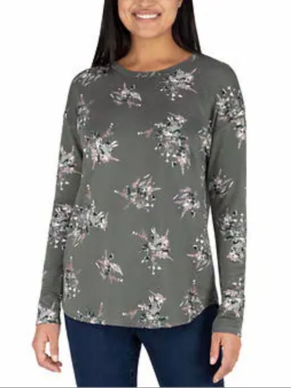 NWT Catherine Malandrino Long Sleeve Floral Top Size Medium
